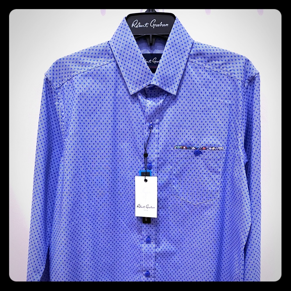 Robert Graham Men’s Button Front Shirt (Medium)